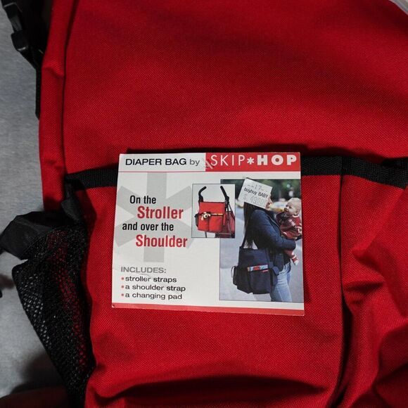 Vintage Skip Hop Diaper Bag Over The Shoulder w/ Changing Pad Red 2004 - Picture 2 of 10